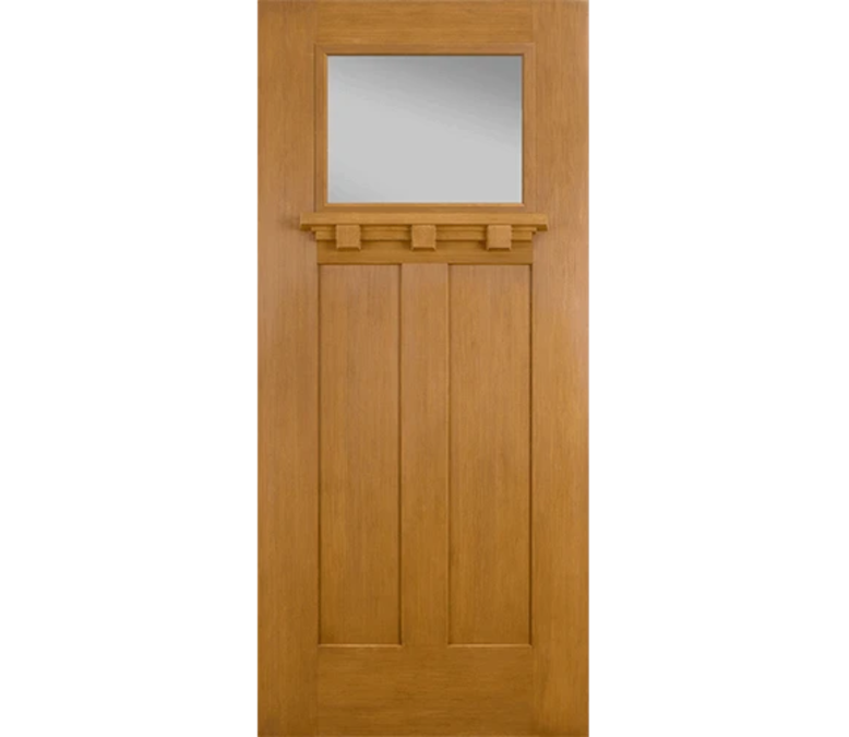 Carson City Craftsman Light Fiberglass Entry Door